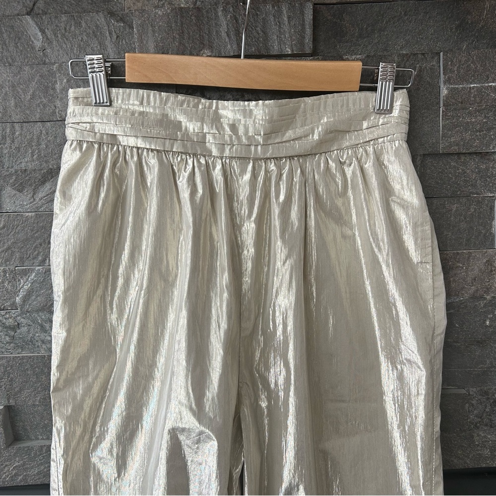 Lovers + Friends Metallic Champagne Trousers - Picture 4 of 9